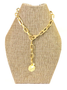 Coin and pearl necklace