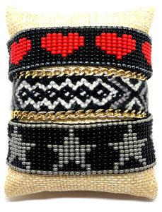Mostacilla hearts black medium