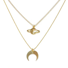 Load image into Gallery viewer, Necklace planet and moon
