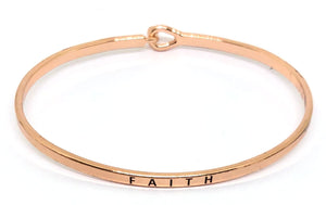 Stainless steel message rosegold faith