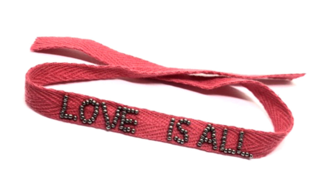 Thread bracelet love is all