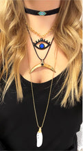Load image into Gallery viewer, Leather necklace with charm
